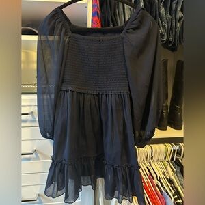 Katie J NYC Navy Textured Top